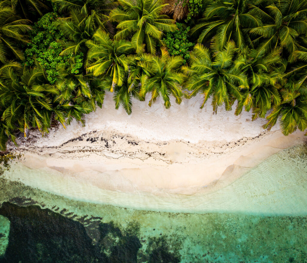 Pompion Caye from above_Belize, strand