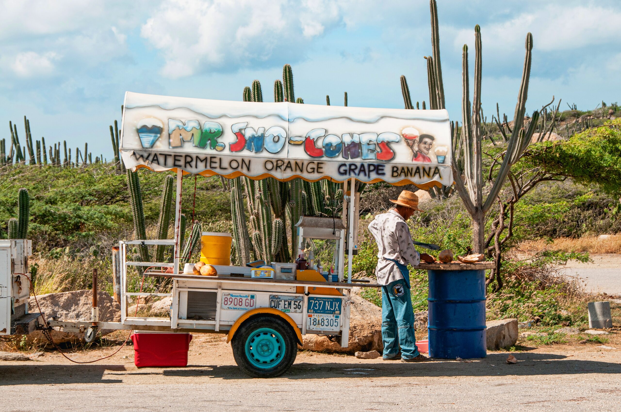 Lokale fruitstand Aruba, cultuur