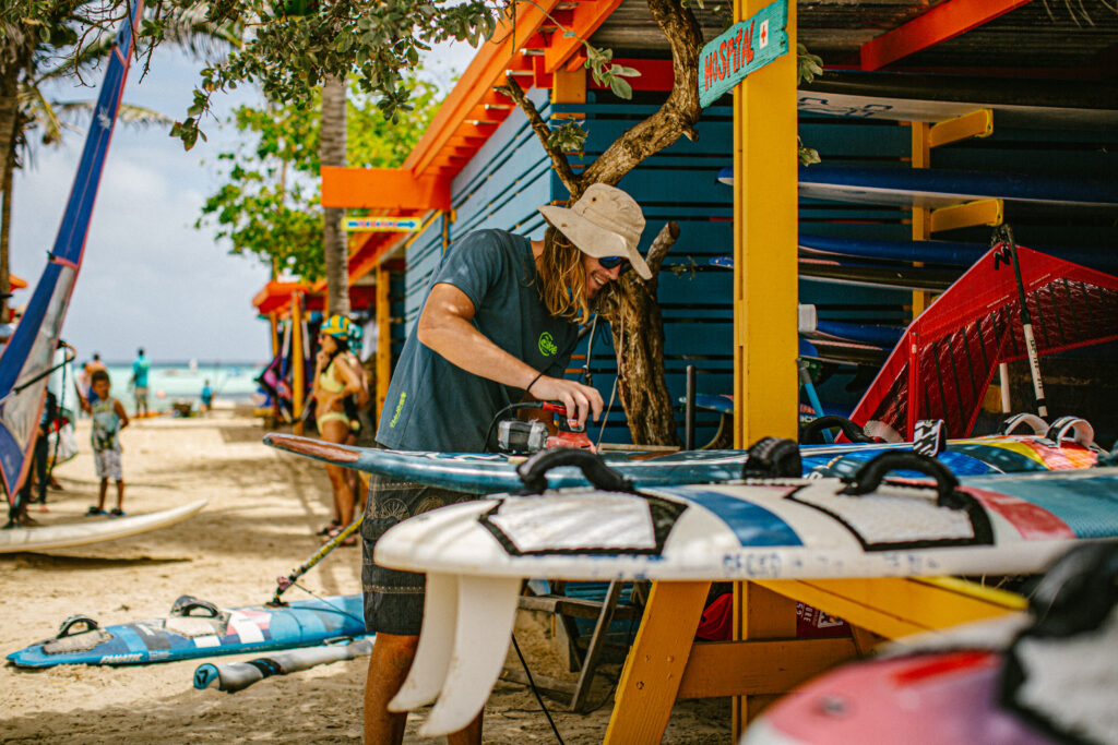Bonaire, Sorobon beach, windsurfen