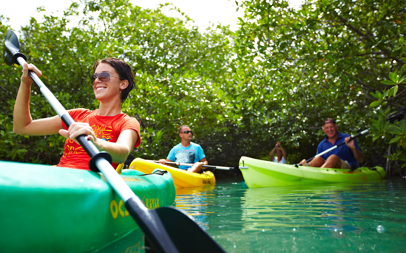 Bonaire kano varen mangrove