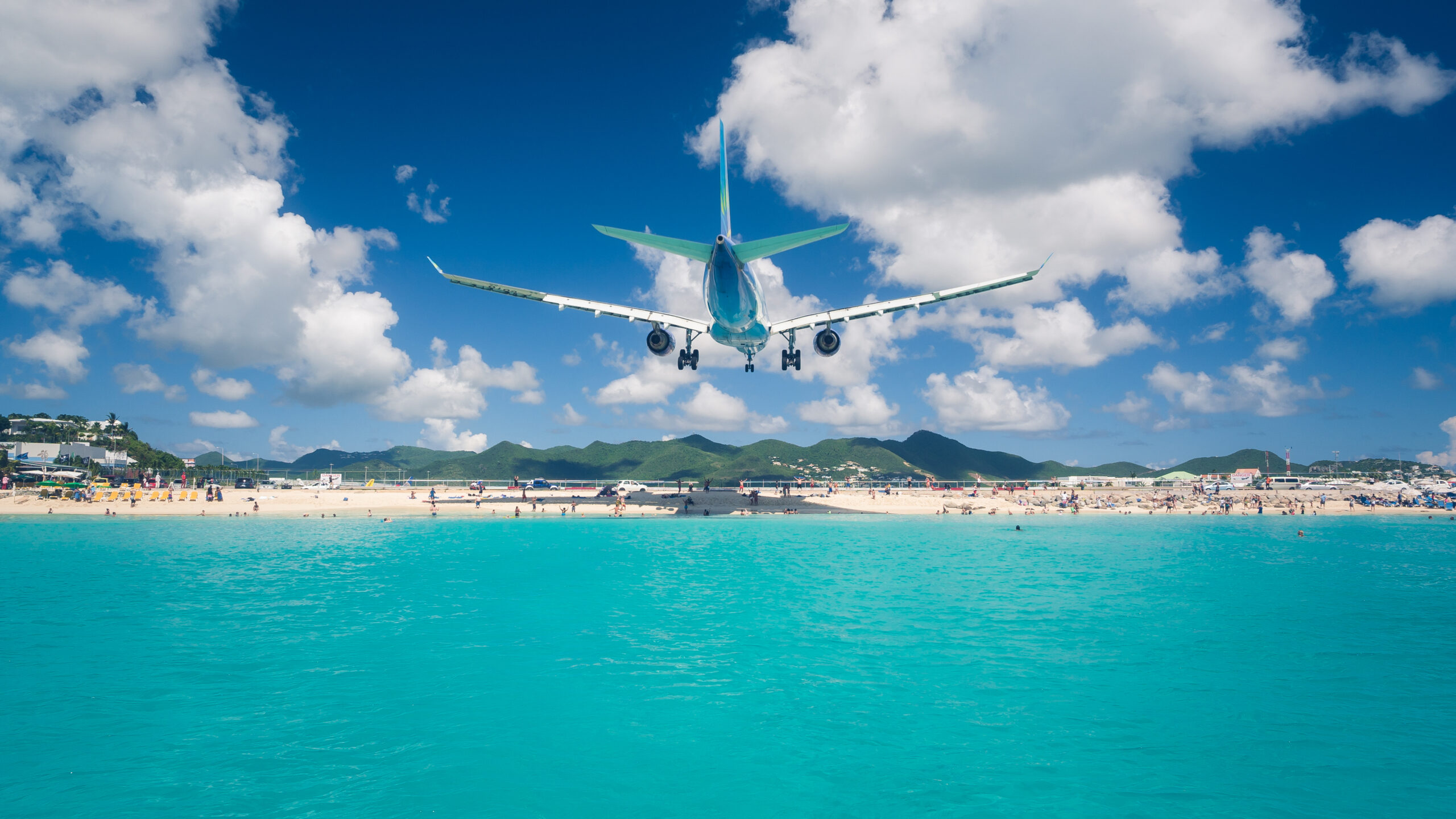 Sint Maarten Maho Beach Airplaine St Maarten Vliegtuig