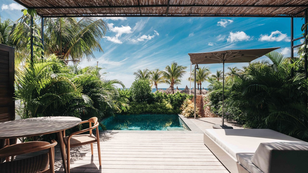 the Kontiki Curacao Luxe Kamer Zwembad Pool Prive