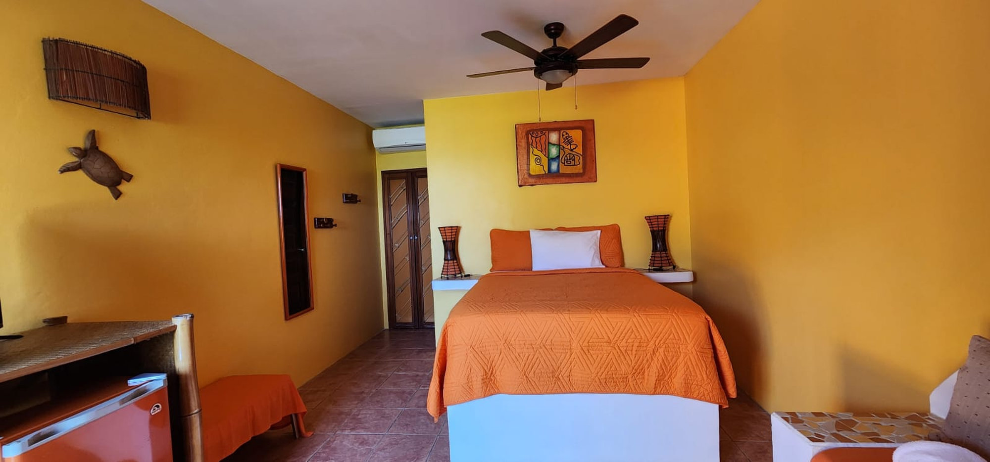 Seaside Cabanas, Belize accommodatie slaapkamer