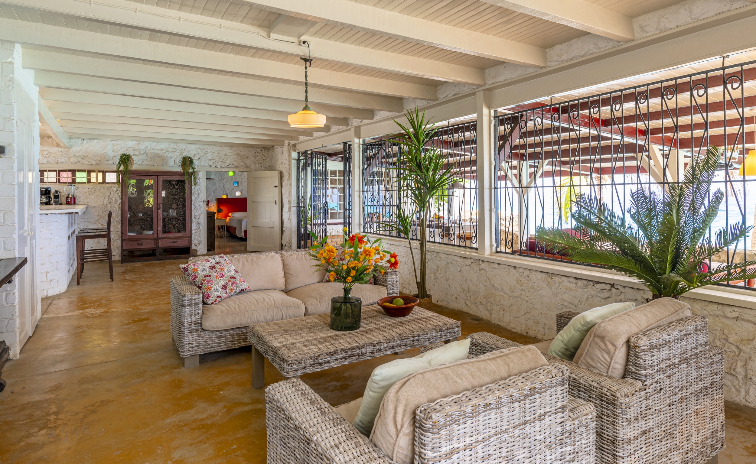Sun reef, curacao, accommodatie aan zee, appartementen, slaapkamer,