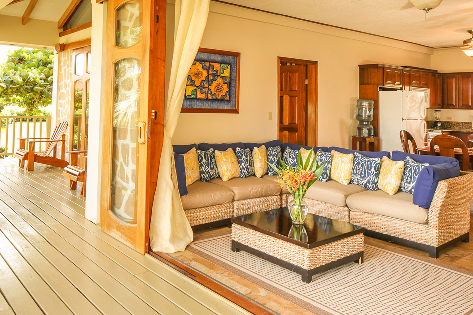 Hopkins Bay Resort Belize accommodatie woonkamer