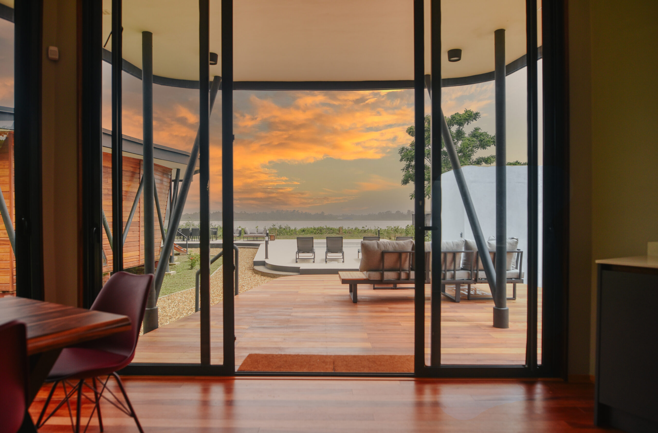Houttuyn, accommodatie, Riverside suite, uitzicht