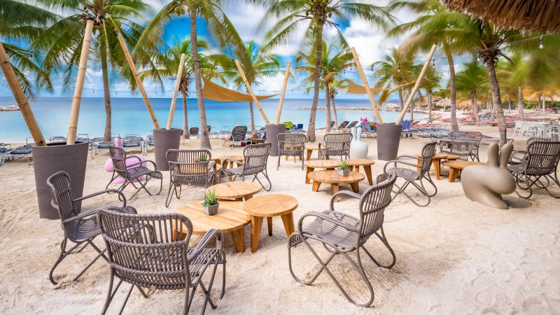 Blue Bay Beach Curacao Relax Area Restaurant