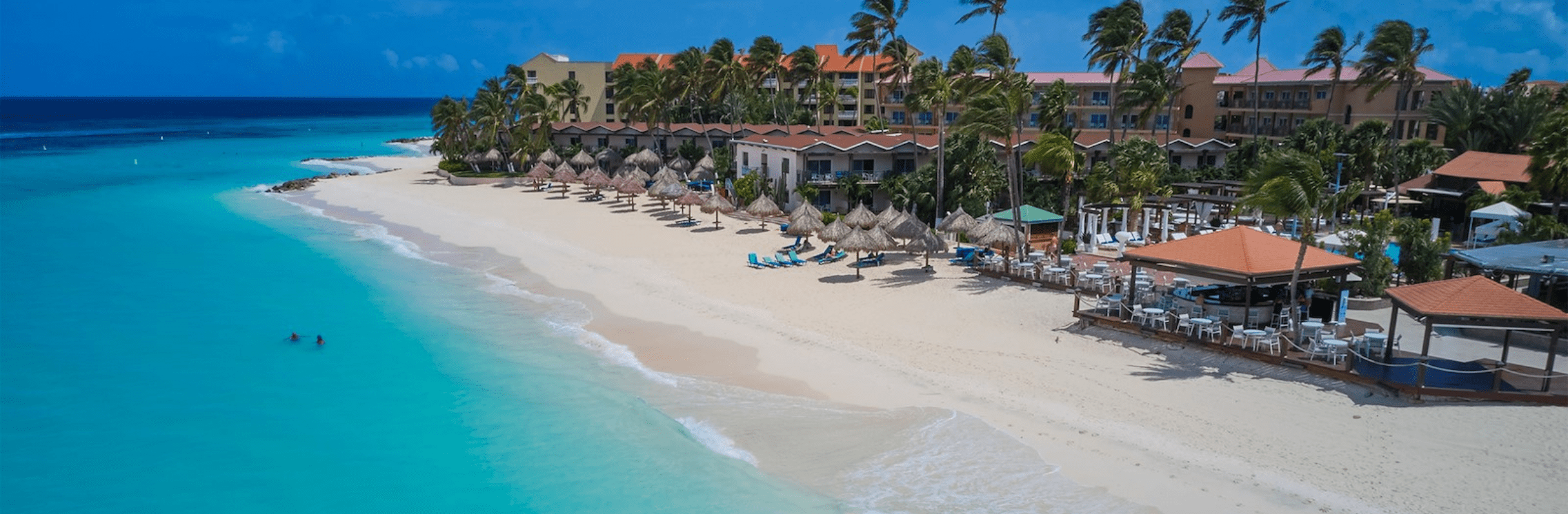 Divi Aruba All inclusive, Accommodatie aan zee, strand met ligbedden