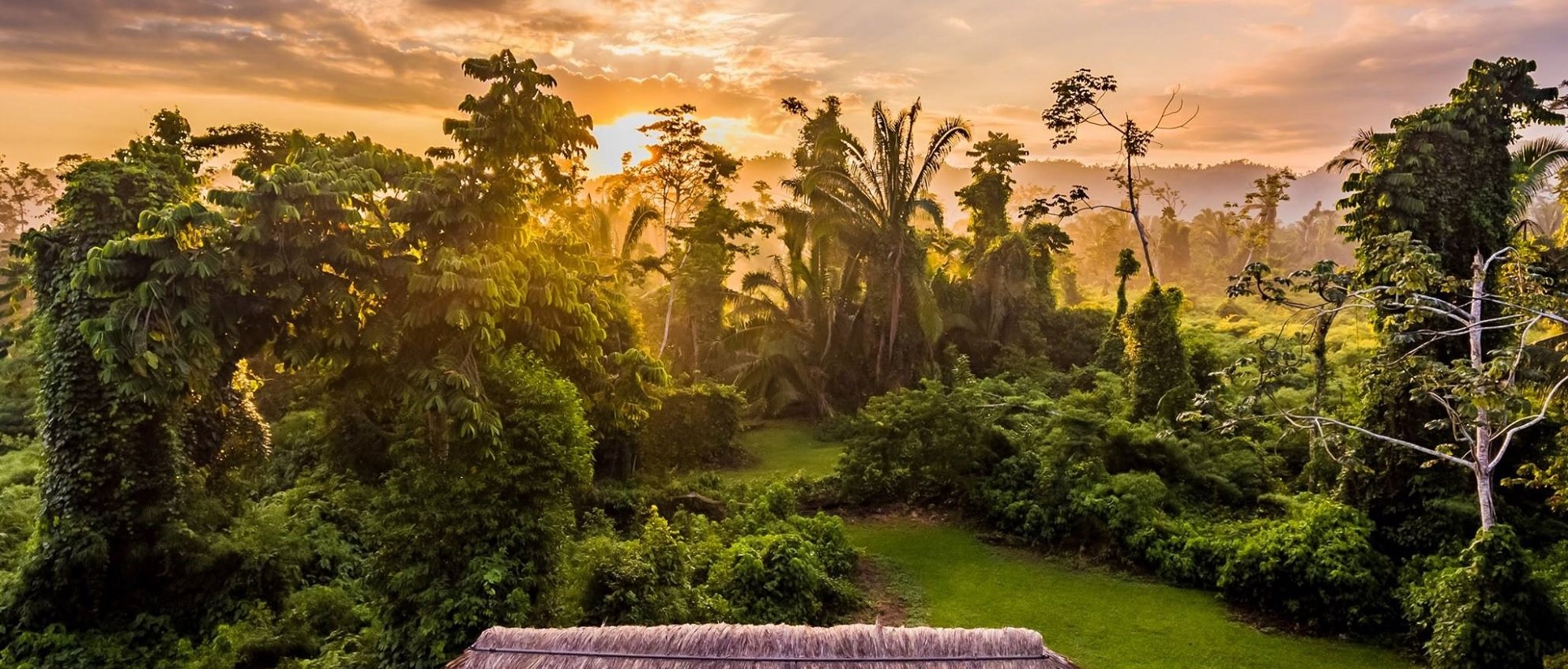 Jade jungle resort, Belize, Accommodatie in jungle, natuur, uitzicht, zonsondergang