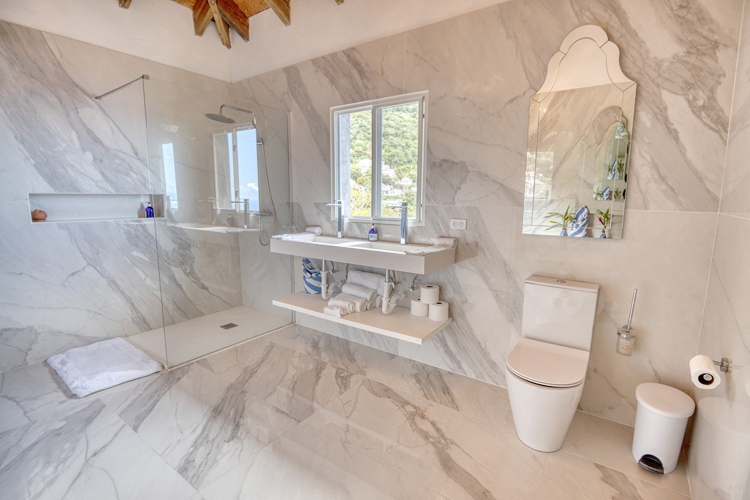 The cottage club hotel, Saba, accommodatie, badkamer