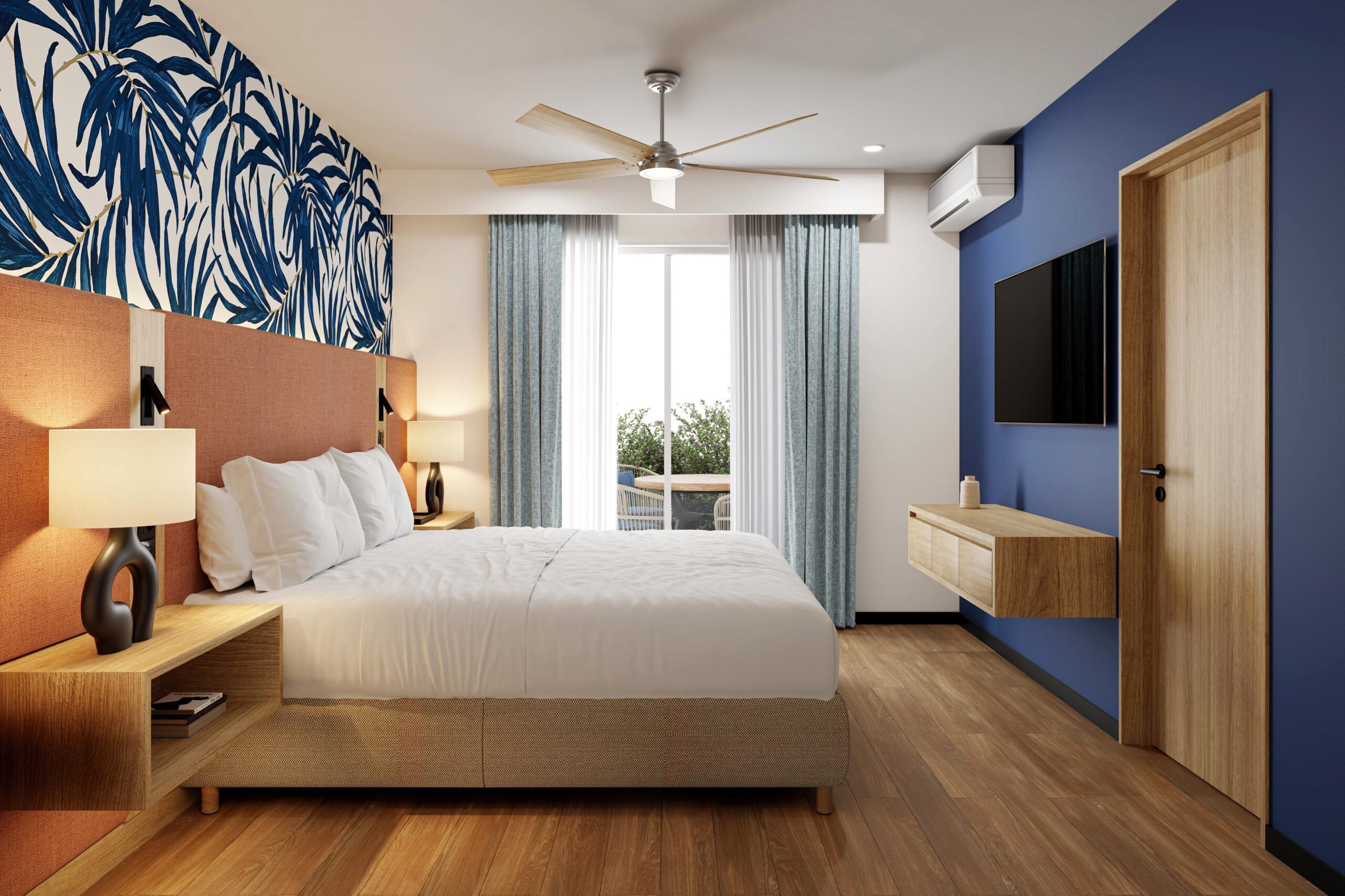 Voco Surfside Aruba accommodatie Oranjestad slaapkamer