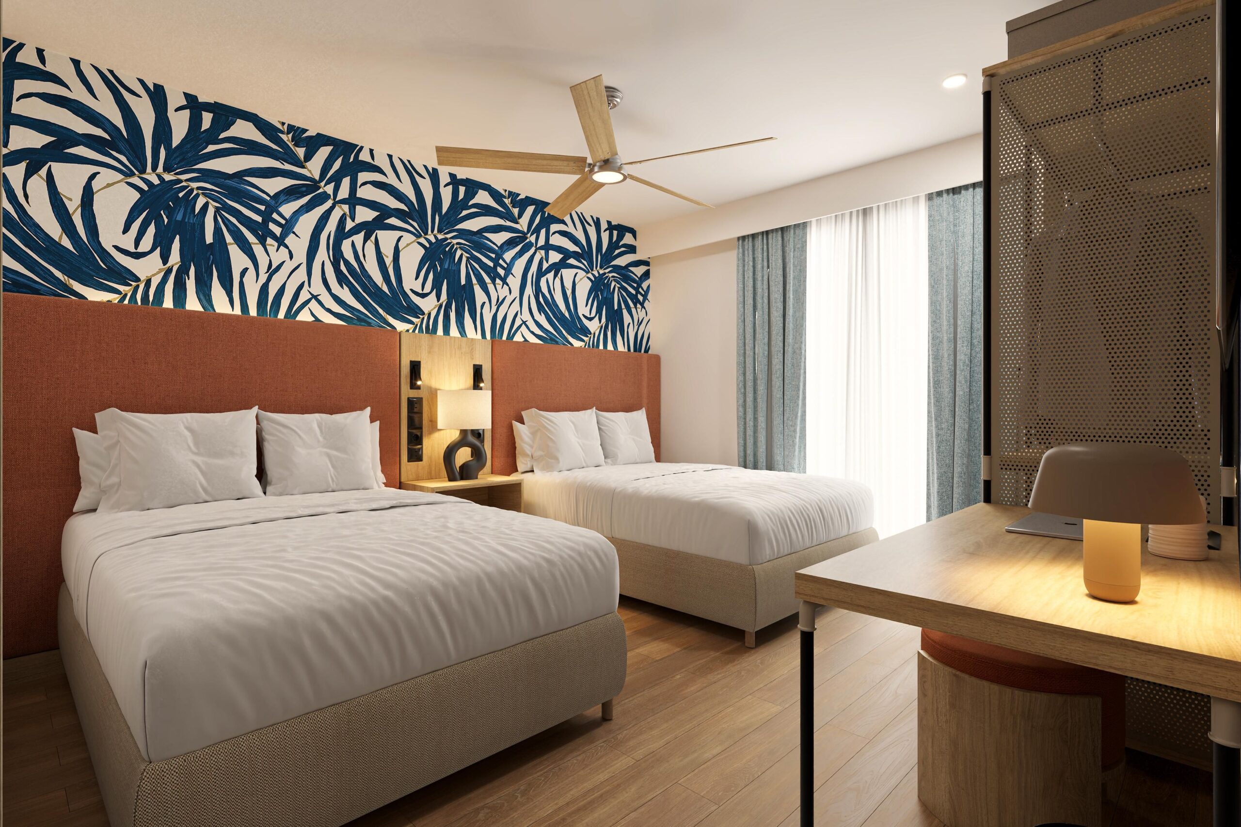Voco Surfside Aruba accommodatie Oranjestad slaapkamer