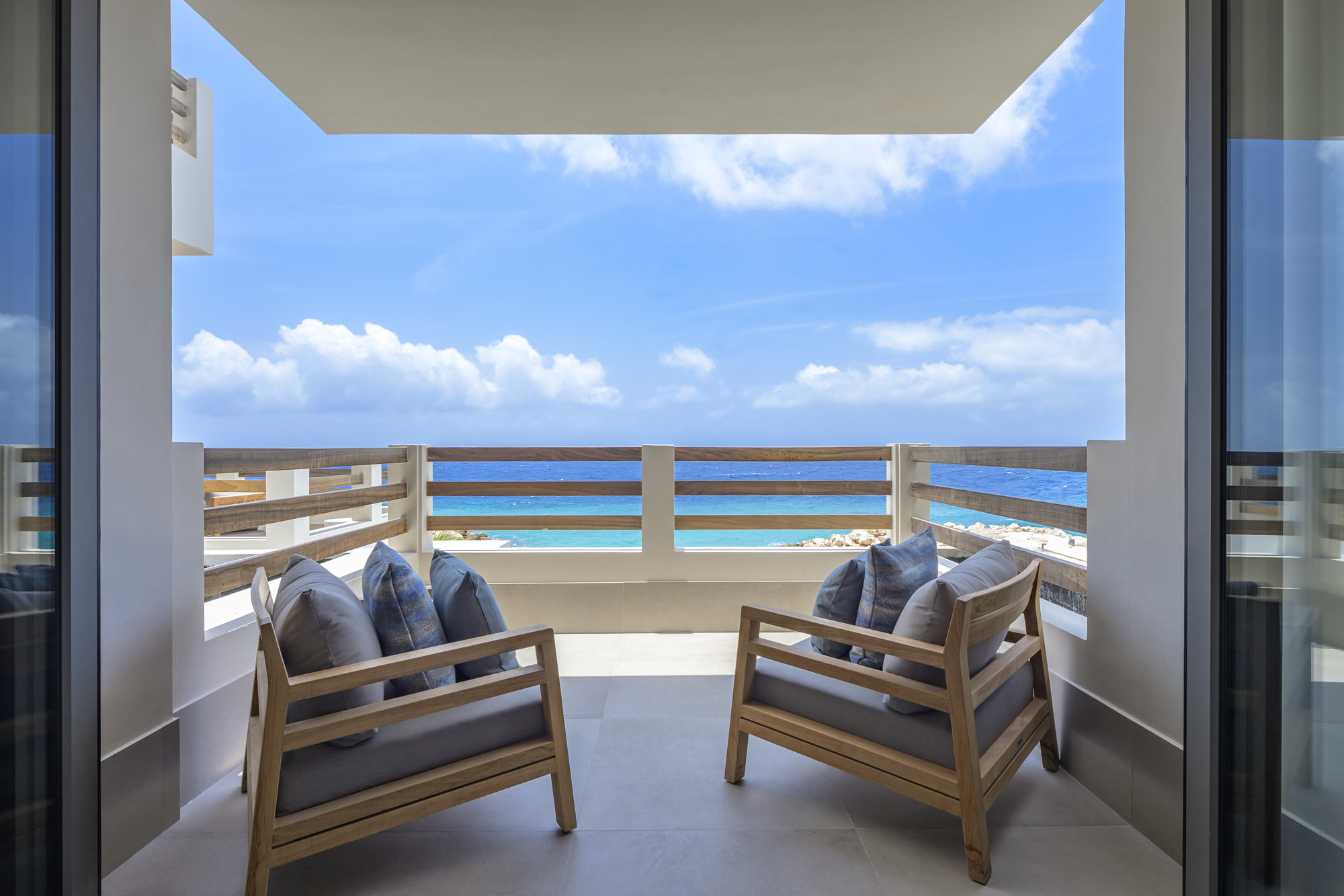 Art Hotel Curacao, terras met uitzicht op zee