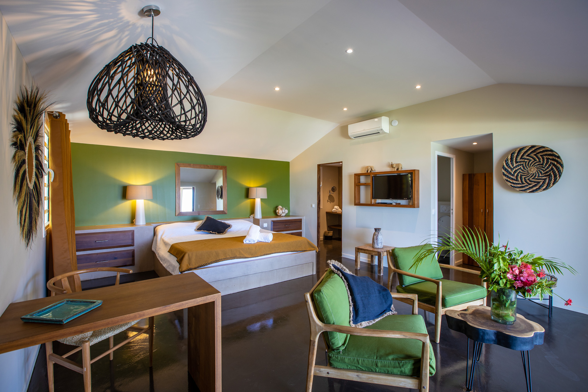 Karibuni Boutique hotel sint maarten accommodatie slaapkamer