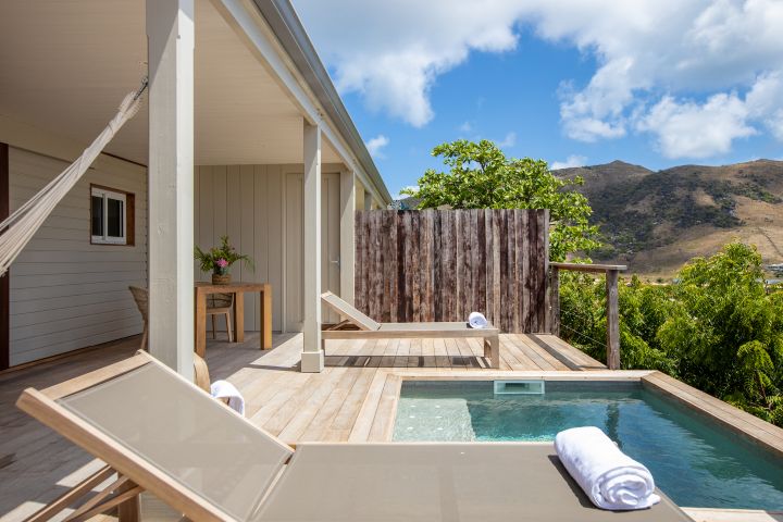 Karibuni Boutique hotel sint maarten accommodatie suite plunge pool zwembad prive