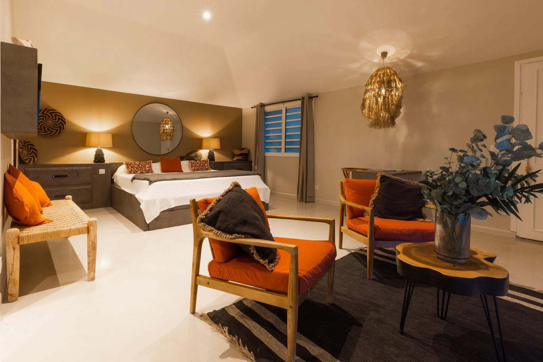 Karibuni Boutique hotel sint maarten accommodatie slaapkamer