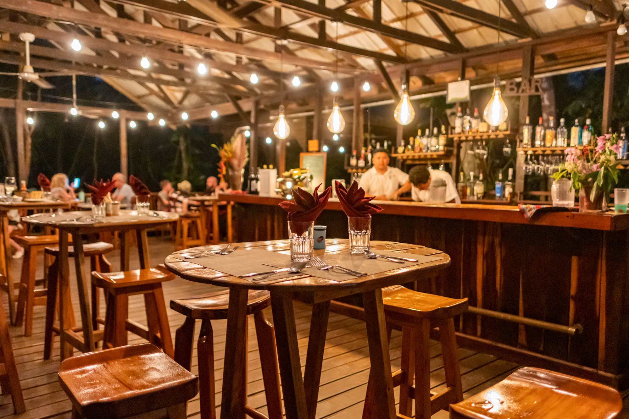 Sweet Songs Jungle Lodge Belize, accommodatie natuur jungle treehouse bar, boomhut