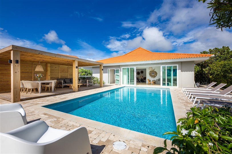 Villa huren curacao villa Bango, zwembad