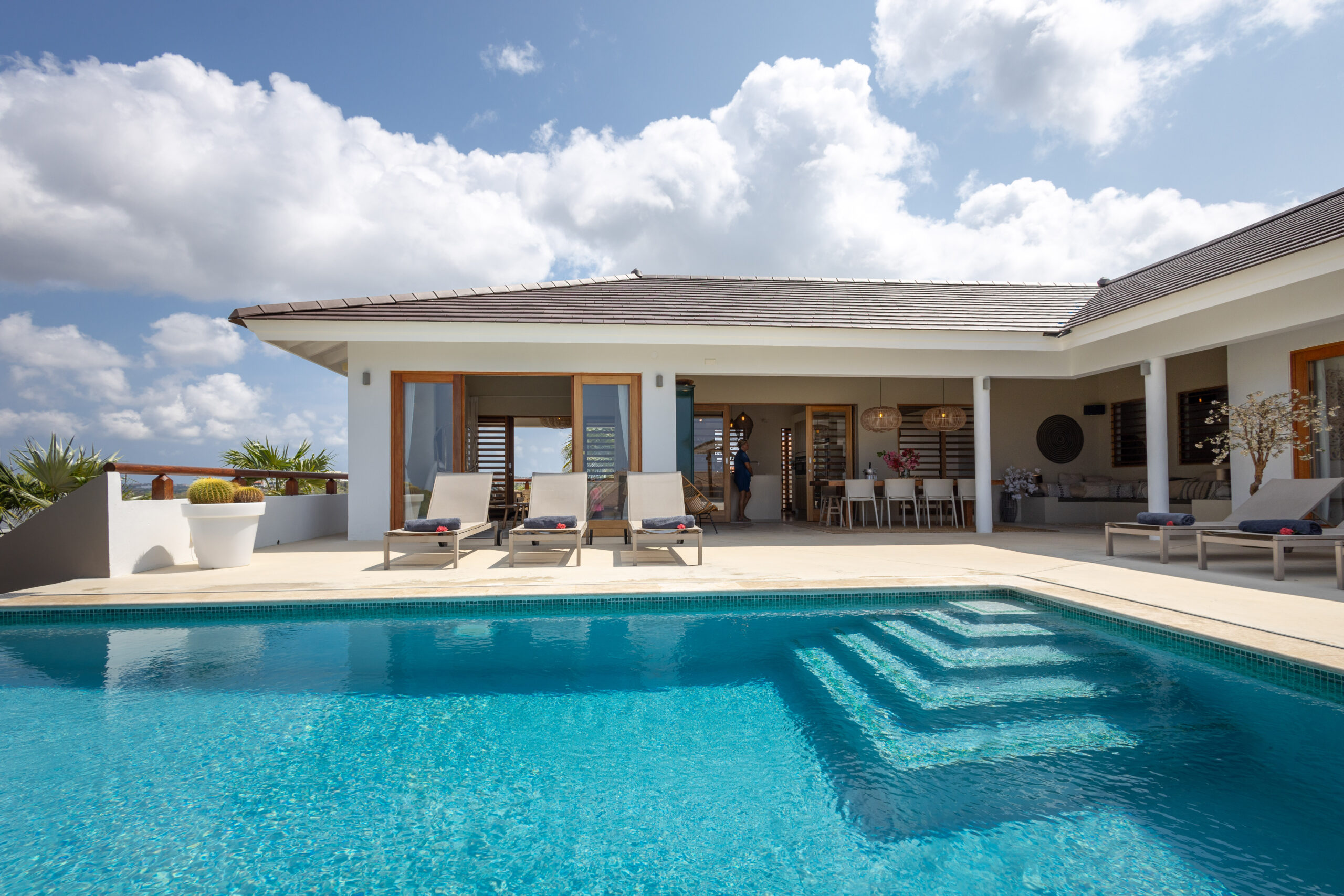 Villa huren curacao villa Jumanji, zwembad met terras