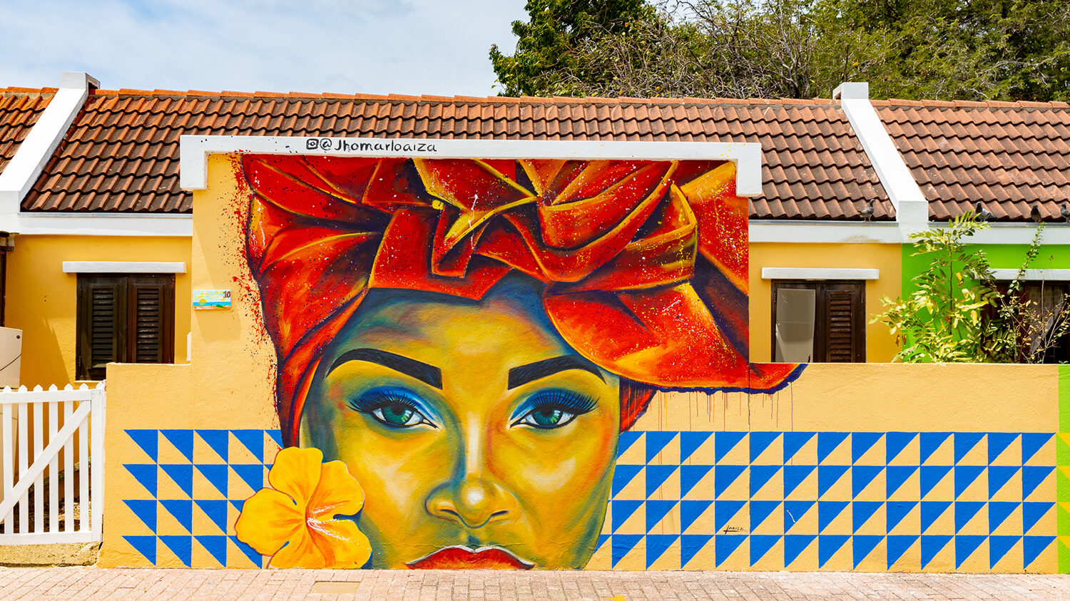 Muurschildering Curacao, cultuur, Punda, Otrobanda