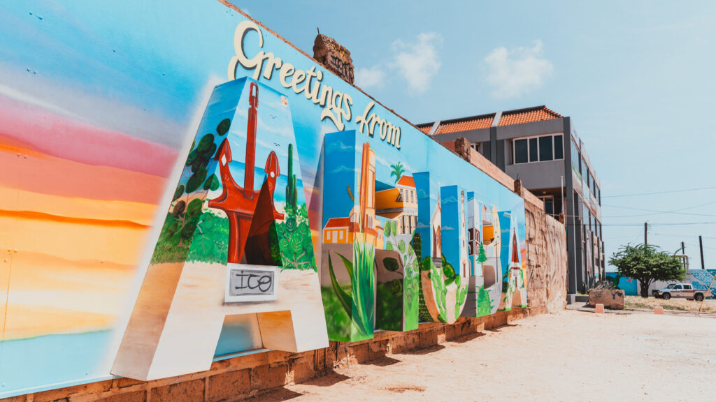 San Nicolas, muurschildering, Aruba, kunst, schilderen, reis