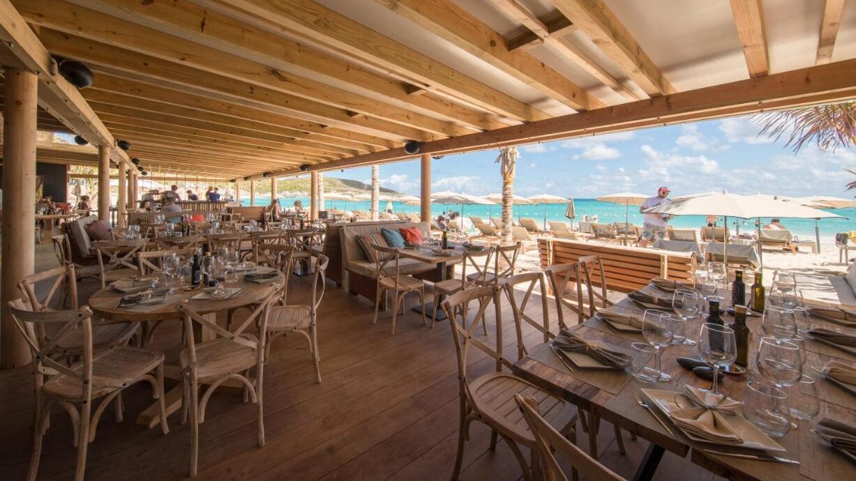 Pearl Beach Hotel-St Barths-accommodatie, terras aan zee, restaurant
